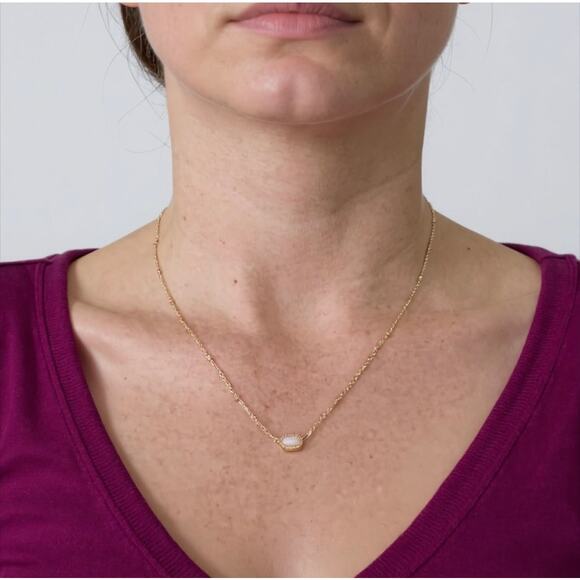 Kendra Scott Mini Elisa Pink Opalite NIB + European Luxury Hand Cream Gift - Picture 8 of 8